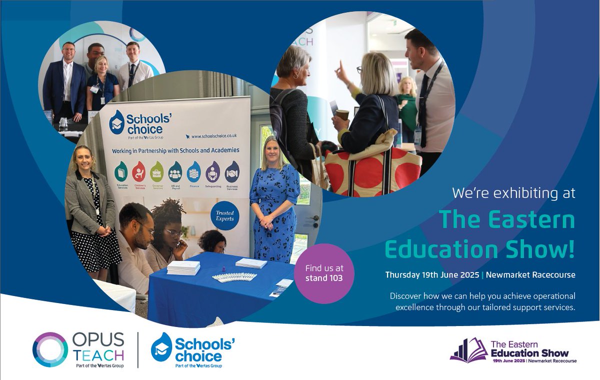 We'll be at The #EasternEdShow next week with <a href="/OpusTeach/">Opus Teach</a>, <a href="/VertasGroup/">Vertas Group Limited</a>'s specialist supply teaching agency!

Visit us at stand 103 to see how our tailored educational management and support services can help you achieve operational excellence.

Read more: bit.ly/3FVyW2P
