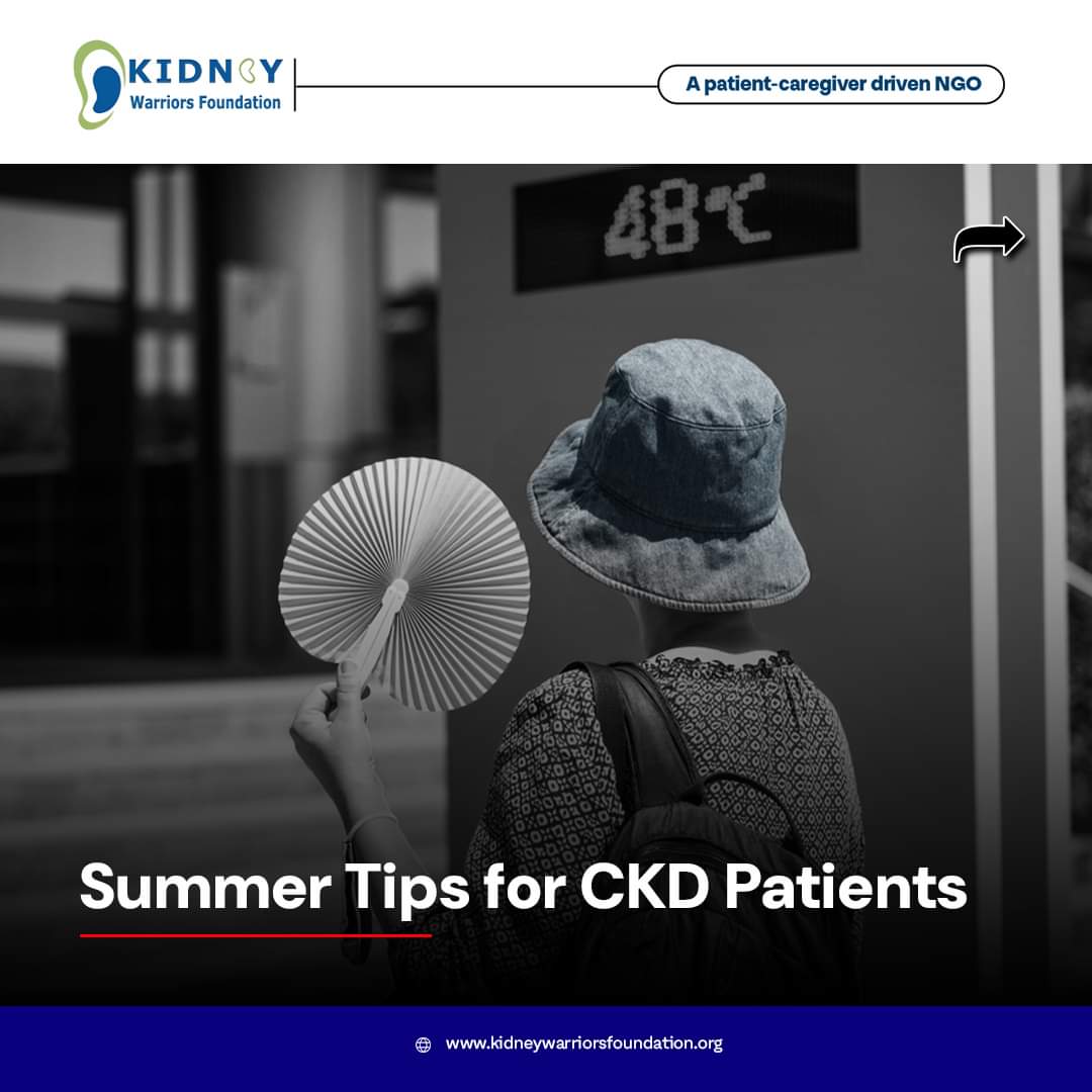 ☀️ Summer Tips for CKD Patients: Stay Cool and Healthy!❄️🧊

Beat the heat with these essential tips for managing Chronic Kidney Disease this summer. Stay hydrated, enjoy refreshing foods, and protect your skin while embracing the sunshine! 🌞🍉🥒

#CKDSummerTips #KidneyHealth