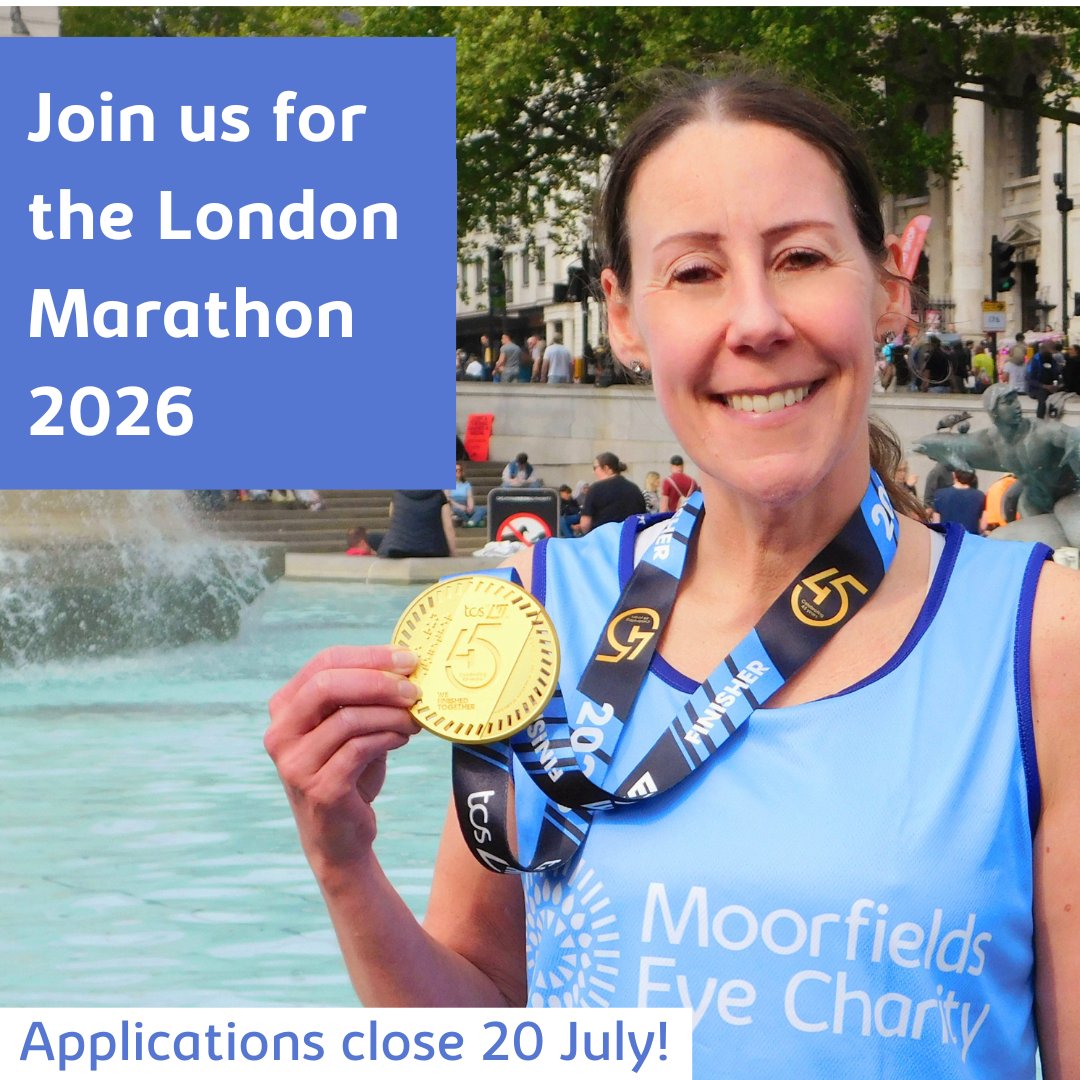 Moorfields Eye Charity (@eyecharity) on Twitter photo 🚨 Last chance to apply for <a href="/LondonMarathon/">TCS London Marathon</a>!
Join #TeamMoorfields for an unforgettable experience raising money for <a href="/Moorfields/">Moorfields Eye Hospital NHS Foundation Trust</a> to support eye health care and research.
Read more: brnw.ch/21wTl5b 🚨 Last chance to apply for <a href="/LondonMarathon/">TCS London Marathon</a>!
Join #TeamMoorfields for an unforgettable experience raising money for <a href="/Moorfields/">Moorfields Eye Hospital NHS Foundation Trust</a> to support eye health care and research.
Read more: brnw.ch/21wTl5b