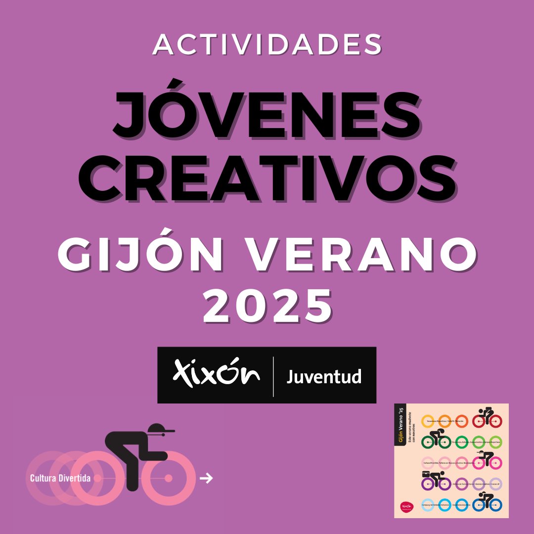 📢Plazas libres JÓVENES CREATIVOS Gijón Verano'25‼️

🎤Rap Improvisado
🎉Verano en acción I
🎲Juegos de mesa
📚Libro ilustrado

📝INSCRIPCIONES👉 f.mtr.cool/aaqjsrcwee

➕ INFOℹ️👉 f.mtr.cool/owqhviwegq

#jovenescreativos #culturacreativa #juventud #cultura #verano2025 #xixon