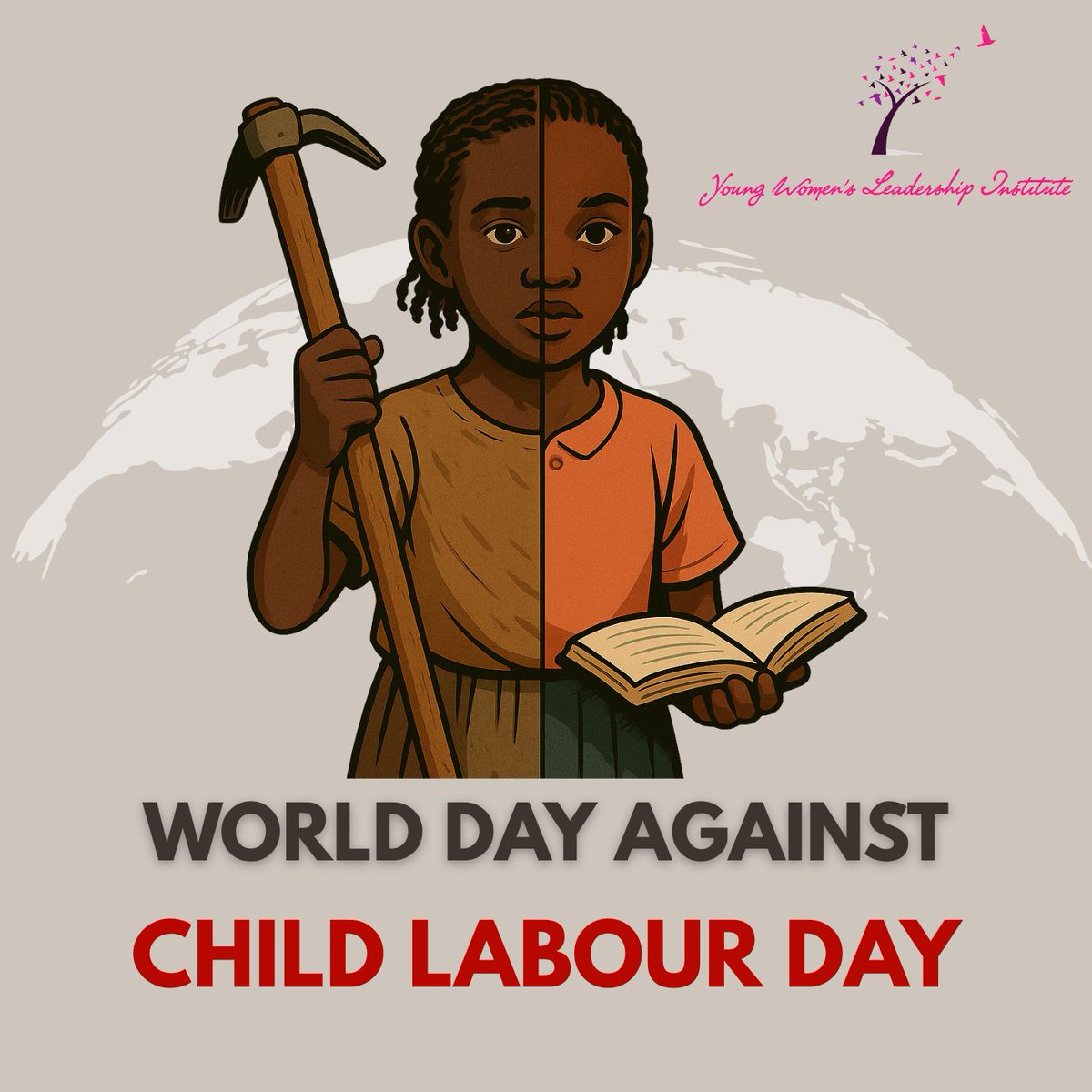 Today is #WorldDayAgainstChildLabour.

Millions of children are still forced to work instead of attending school. No child should have to choose between survival and education.
Let’s protect every child’s right to a safe, nurturing childhood. ✊🏾📚
#EndChildLabour