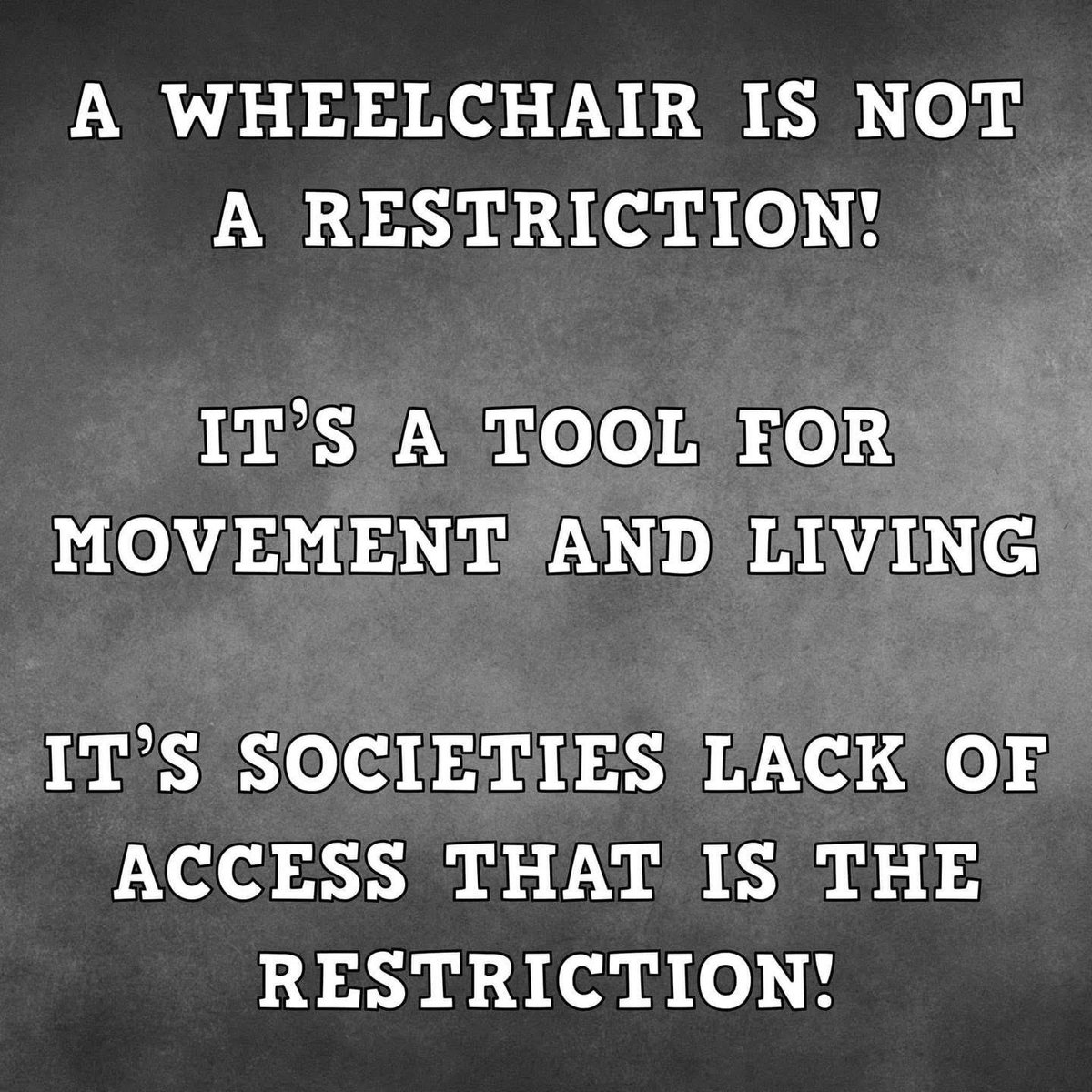 A #wheelchair is not a restriction!
It's a tool for movement and living.
It's societies lack of #access that is the restriction!
Check out our shop:
USA 👉WHEELCHAIRFUNSTUFF.COM
And follow us for more fun pictures, movies and information about #wheelchair life 👍