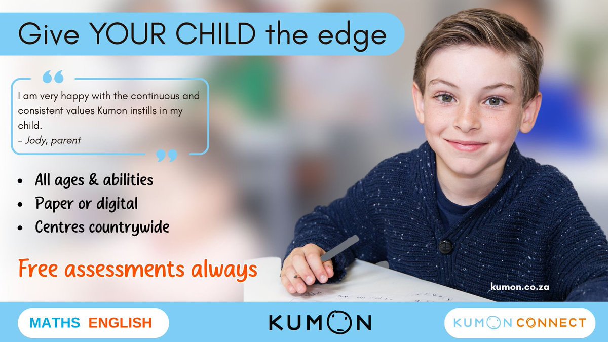 ParentingHub1's tweet photo. Kumon’s MATHS and ENGLISH programmes are designed to help every child succeed. Paper or digital format – you choose.
Kumon offers FREE assessments so enquire today!
Visit https://t.co/vNjoYlorkV for more.
#kumon #extralessons #maths #english #education #tuition https://t.co/0DupV51T6i