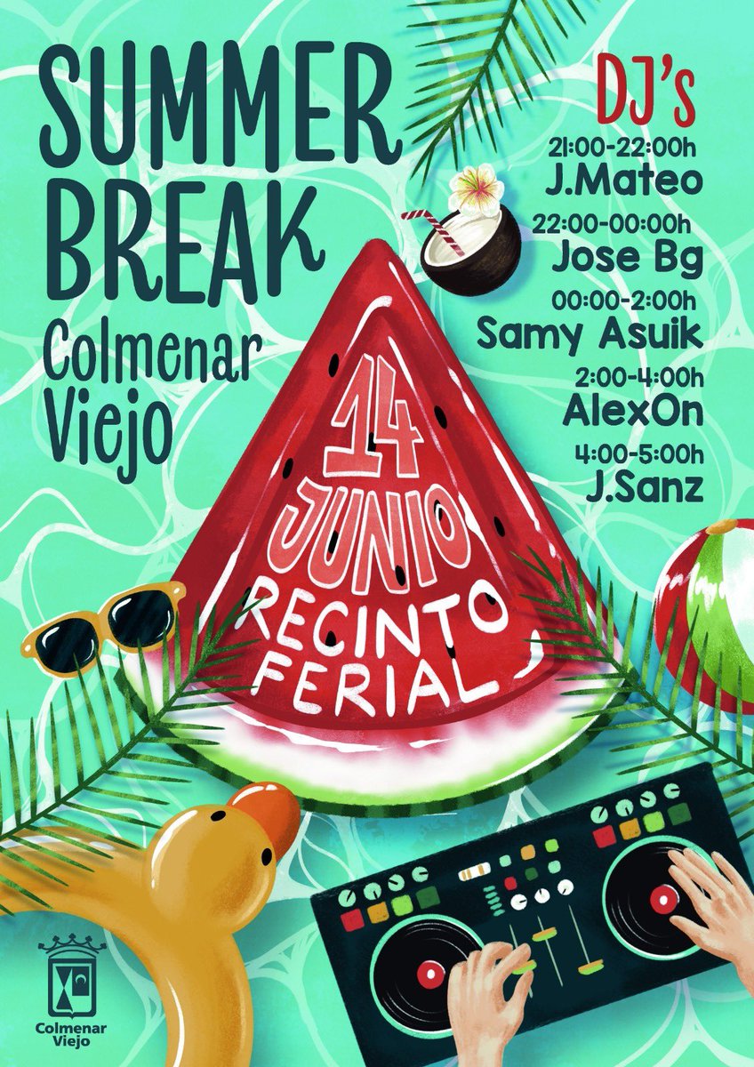 🚍🚏 Este fin de semana, habrá un servicio especial de autobús la fiesta de fin de exámenes

🥳☀️ Summer Break  ☀️🥳

⌚️ De 04:00 a 06:00h
🚌 Del Recinto Ferial a la Estación FFCC de #ColmenarViejo