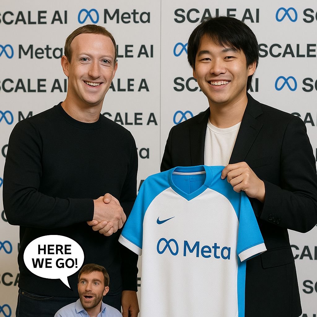 🚨 HERE WE GO! 🚨
Alexandr Wang ➡️ Meta ($14.8 billion)

Meta has completed the signing of a 49% stake in Scale AI.

Why is Scale important to Meta?
Elite AI infrastructure
Lightning-fast data labelling
New leader of the "superintelligence" Org

Has this opened up the AI race?