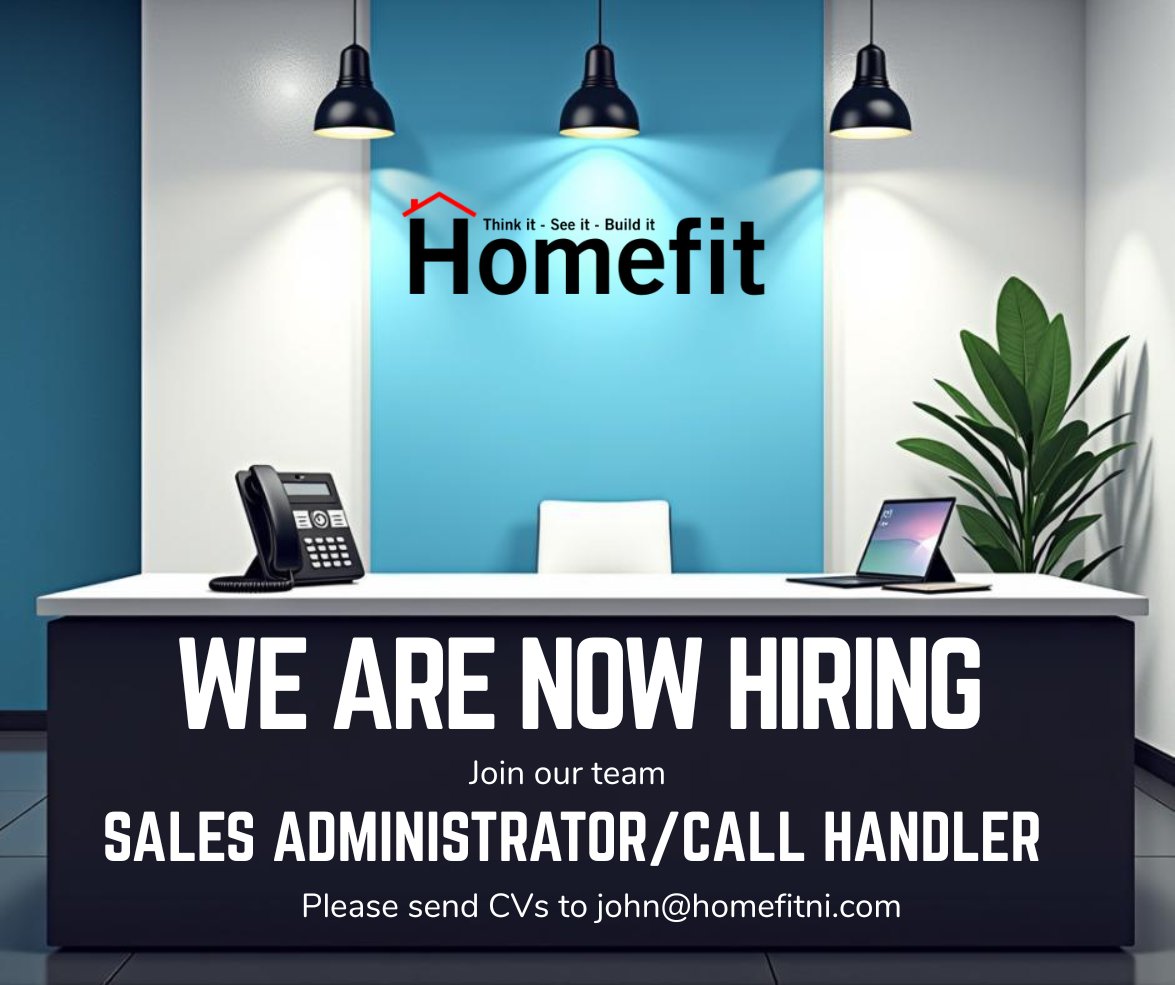 ‼️HOMEFIT ARE HIRING ‼️

𝗦𝗮𝗹𝗲𝘀 𝗔𝗱𝗺𝗶𝗻𝗶𝘀𝘁𝗿𝗮𝘁𝗼𝗿/𝗖𝗮𝗹𝗹 𝗛𝗮𝗻𝗱𝗹𝗲𝗿
To handle customer interactions via phone, email, and potentially in-person, while also managing administrative tasks related to sales. 

JOB DETAILS linkedin.com/feed/update/ur…