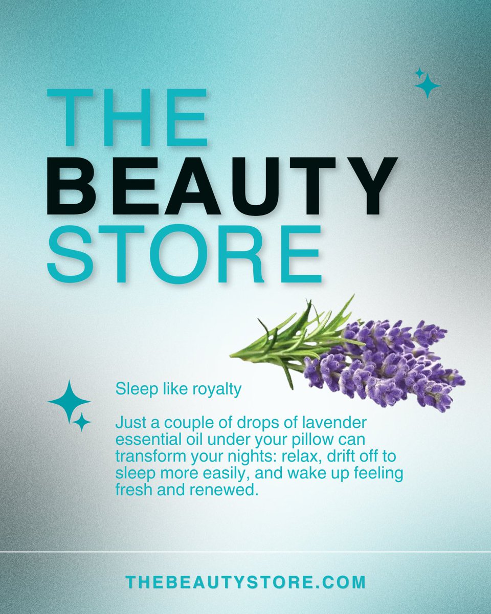 thebeautystore's tweet image. Make your rest a luxurious ritual and enjoy the well-deserved relaxation. 🌙✨

Have you tried the magic of lavender? Share your experience in the comments below ⬇️

#RestfulSleep #LuxuryRest #EssentialOils #Lavender #NightRitual #Wellbeing #SelfCare #SleepWell