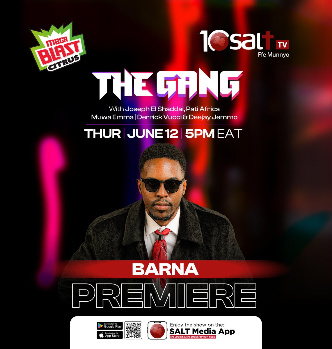Today we shall be on #THEGANG talking #Christian Hiphop and my new music video. <a href="/SaltTvUganda/">Salt TV</a>