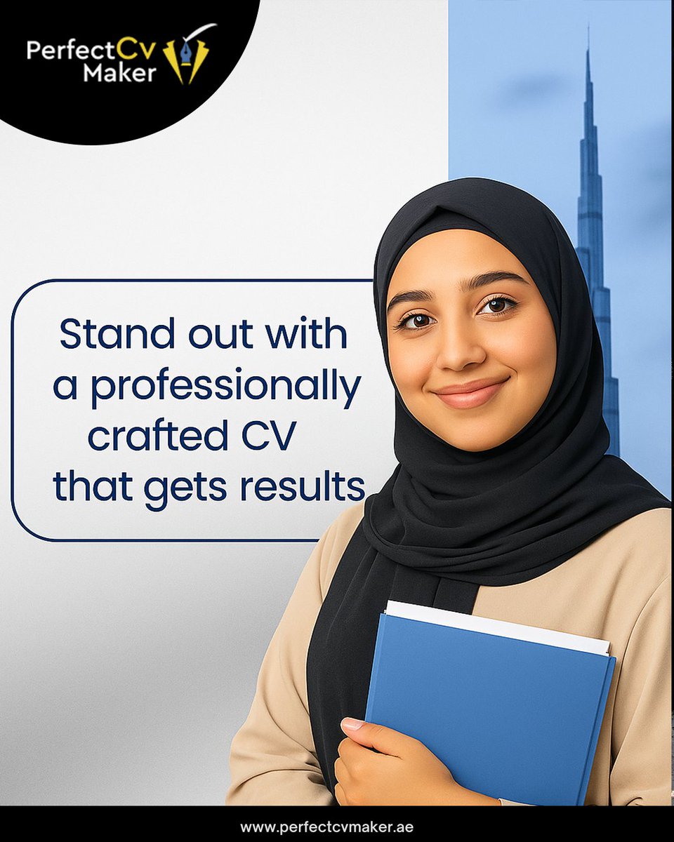 PerfectCVMaker's tweet photo. Your next job starts with a CV that truly represents you.

Make your first impression perfect at https://t.co/sRL9U9ZgkI

#PerfectCVMaker #CVWritingUAE #ProfessionalResume #JobReadyCV #UAEJobMarket #ATSOptimized #ResumeExpertsUAE #CVDesignDubai #CareerSupportUAE #StandOutCV https://t.co/hWXIafLLqu