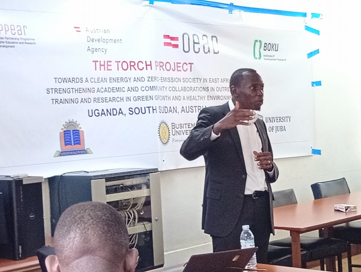 MakCAES's tweet image. HAPPENING NOW @MakCAES : LAUNCH OF THE TORCH PROJECT
Project goal: To contribute to a clean energy & zero emission society by improving teaching processes, community-led research, & contributing to national policy formulation.
A partnership between Uganda, S. Sudan, & Austria.