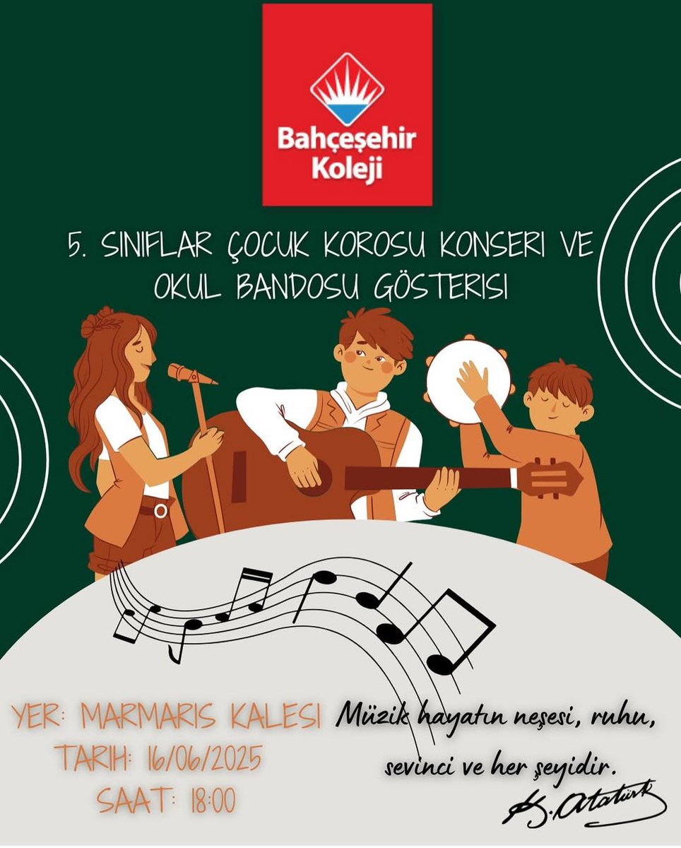 Ritimlerin ve ezgilerin , çocuk sesleriyle hayat bulacağı bu güzel konserimize bekliyoruz.<a href="/marmarisbeltr/">Marmaris Belediyesi</a> <a href="/MarmarisMem/">Marmaris İlçe Millî Eğitim Müdürlüğü</a> <a href="/mrmrs_kymkmlk/">Marmaris Kaymakamlığı</a>  #marmaris <a href="/bahcesehir_k12/">Bahçeşehir Koleji</a>