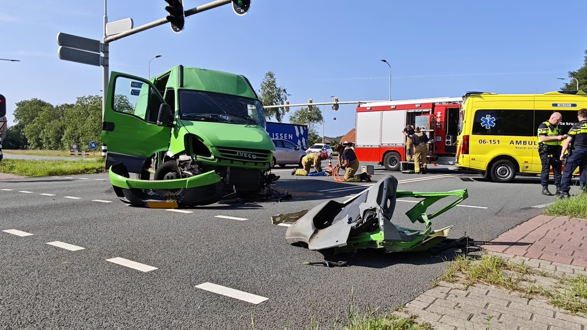 Beknelling bij ongeval op N18 bij Harreveld