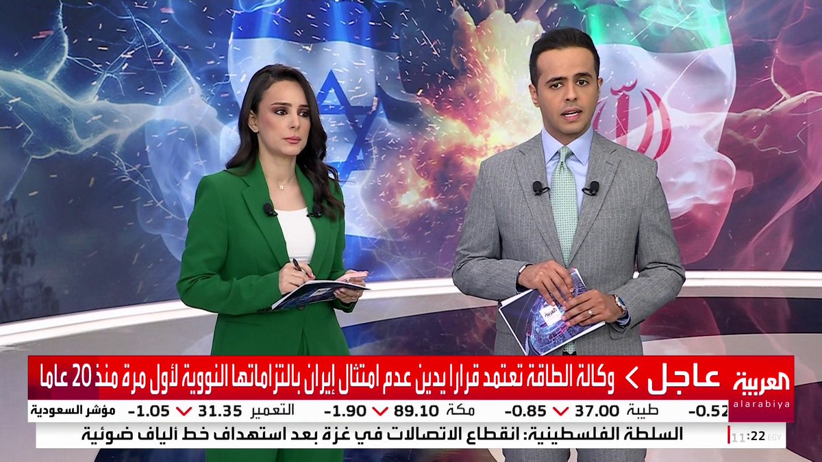 وكالة الطاقة تعتمد قرارا يدين عدم امتثال إيران بالتزاماتها النووية لأول مرة منذ 20 عاما #قناة_العربية وكالة الطاقة تعتمد قرارا يدين عدم امتثال إيران بالتزاماتها النووية لأول مرة منذ 20 عاما #قناة_العربية