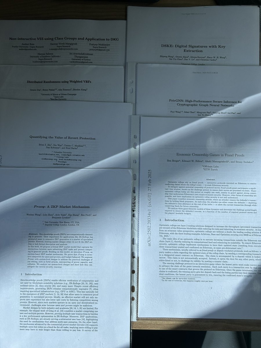 Seres István András (@istvan_a_seres) on Twitter photo Dear folks at <a href="/protocol_berg/">Protocol Berg v2</a>!
Brought some papers for you!
Grab one till they last!
Tolle lege!
p.s: Has anyone printed out the BitVM2 paper?🥺😆 Dear folks at <a href="/protocol_berg/">Protocol Berg v2</a>!
Brought some papers for you!
Grab one till they last!
Tolle lege!
p.s: Has anyone printed out the BitVM2 paper?🥺😆