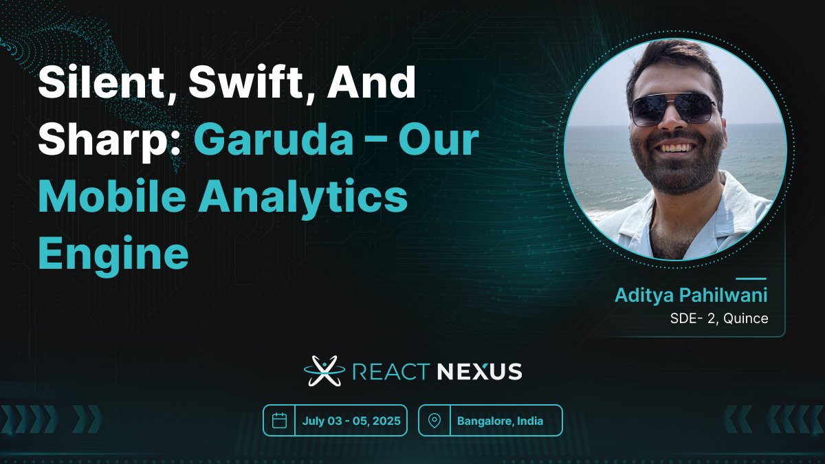 React Nexus (@reactnexus) on Twitter photo ✨ <a href="/AdityaPahilwani/">Aditya Pahilwani</a> will walk us through the journey of building Garuda — a mobile analytics engine built to solve the performance and observability challenges of mobile-scale analytics.
Grab your ticket to join us at React Nexus 2025!
reactnexus.com/tickets ✨ <a href="/AdityaPahilwani/">Aditya Pahilwani</a> will walk us through the journey of building Garuda — a mobile analytics engine built to solve the performance and observability challenges of mobile-scale analytics.
Grab your ticket to join us at React Nexus 2025!
reactnexus.com/tickets