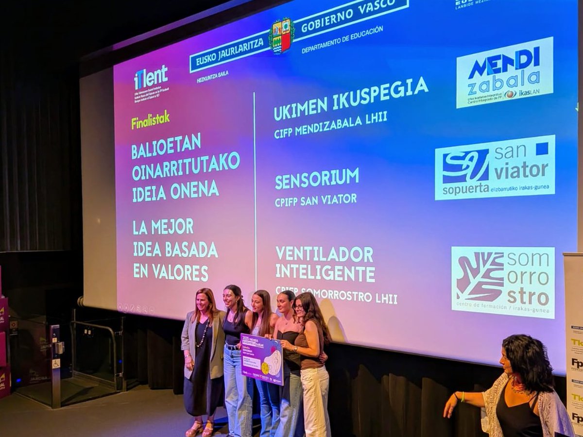 BALIOETAN OINARRITUTAKO IDEIA ONENAREN saria:
Lehen saria CPIFP SAN VIATOReko  SENSORIUM Ikasenpresarentzat da. Zorionak 🏅!
<a href="/hezkuntzaEJGV/">Hezkuntza</a> <a href="/tknika/">Tknika</a> <a href="/IkaslanEuskadi/">Ikaslan</a> <a href="/HETELFP/">HETEL FP</a> <a href="/AiceIzea/">AICE-IZEA</a>