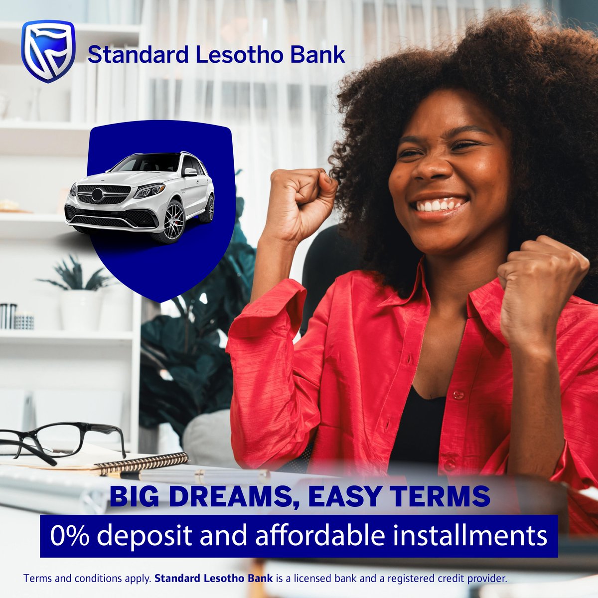 StandardLSBank's tweet image. Ready to own your dream car?​
We’ve made it easier with affordable 84-month installments and instant loan approval, all with 0% deposit.​
✅ 84 months to pay
✅ Quicker to drive​
✅ Easier to own​
Apply now and hit the road with the car of your dreams!​
#GetSet #VAFMadeSimple