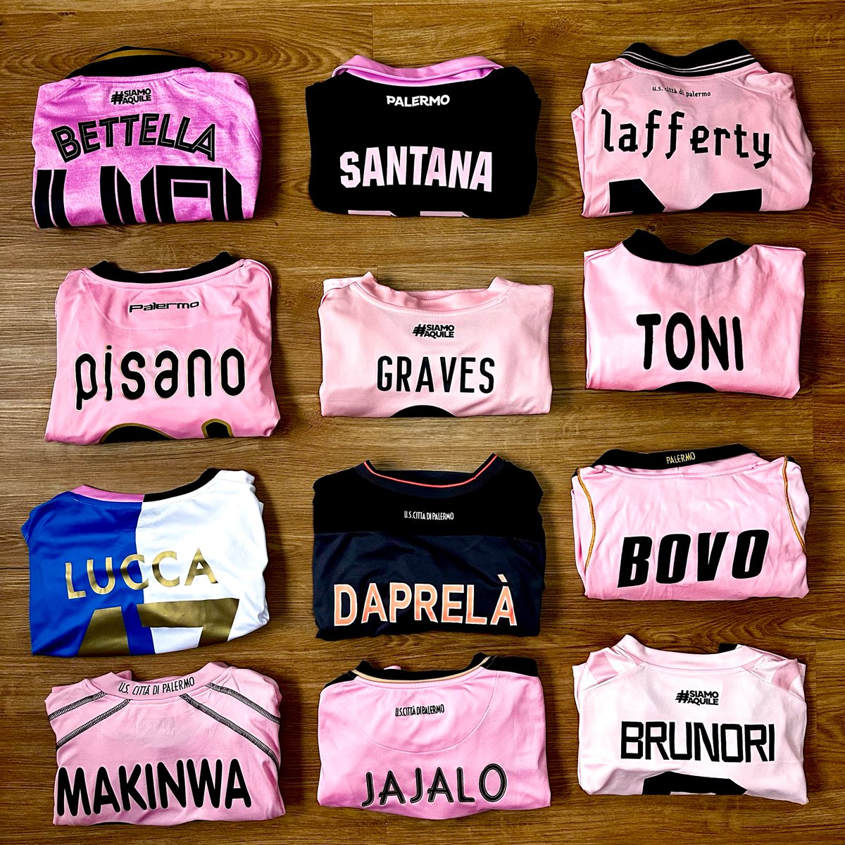 Raided the Palermo shirt collection. A mixed set of players…