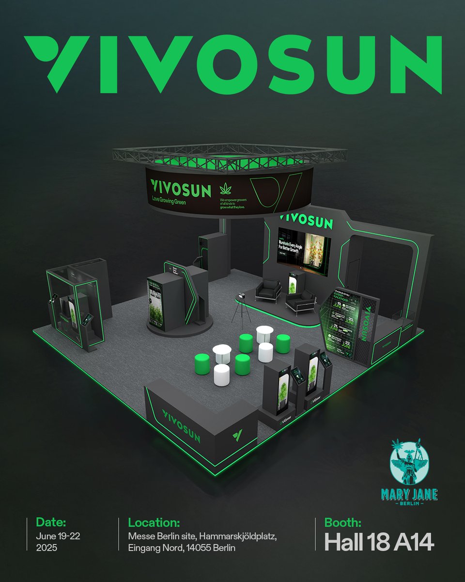We’re excited to announce—Vivosun is heading to Mary Jane Berlin 2025!   

Find us at our booth and get hands-on with our latest innovations. Our team will be there to connect, answer your questions, and share insights.  

Let’s grow together. See you in Berlin! 

#vivosun