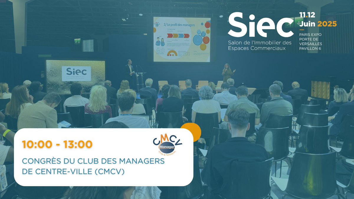 En ce moment au #SIEC2025 : le Congrès du CMCV explore les grands enjeux des territoires.
🧠 IA, vacance commerciale, ZAN/ZFE… des tables rondes pour penser l’avenir du commerce local.
📍 Jusqu’à 13h sur l’Esplanade – Pavillon 6
🎟️ bit.ly/4brbBkZ
#ImmobilierCommercial