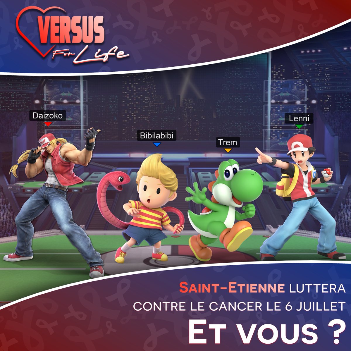 VSV26K's tweet image. 🎮 Aujourd’hui, nous mettons à l’honneur la communauté Stéphanoise qui fera le déplacement jusqu’à Valence pour le VS4L ! 🎗️
Merci à :
@Daizoraora
@PK_LaBibi
@delaforge_jean
@ZeniSSBU
📅 RDV le 6 juillet au @HuB_esport_FR
🔗 Inscriptions : start.gg/tournament/ver…