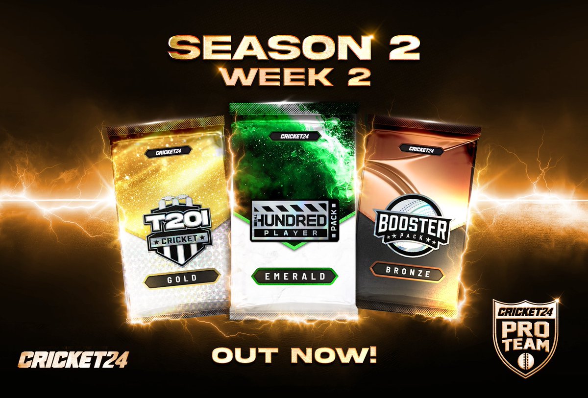 #Cricket24 #ProTeam #C24ProTeam
📢Season 2 ( Week 2 )  New Cards are Live!

Hit❤
-----
✅Follow &amp; Join for Quick Updates
📍Discord : discord.gg/9FekxH3WYu
&amp; 
X (Twitter) Cricket24 PlayFace Community :
x.com/i/communities/…
