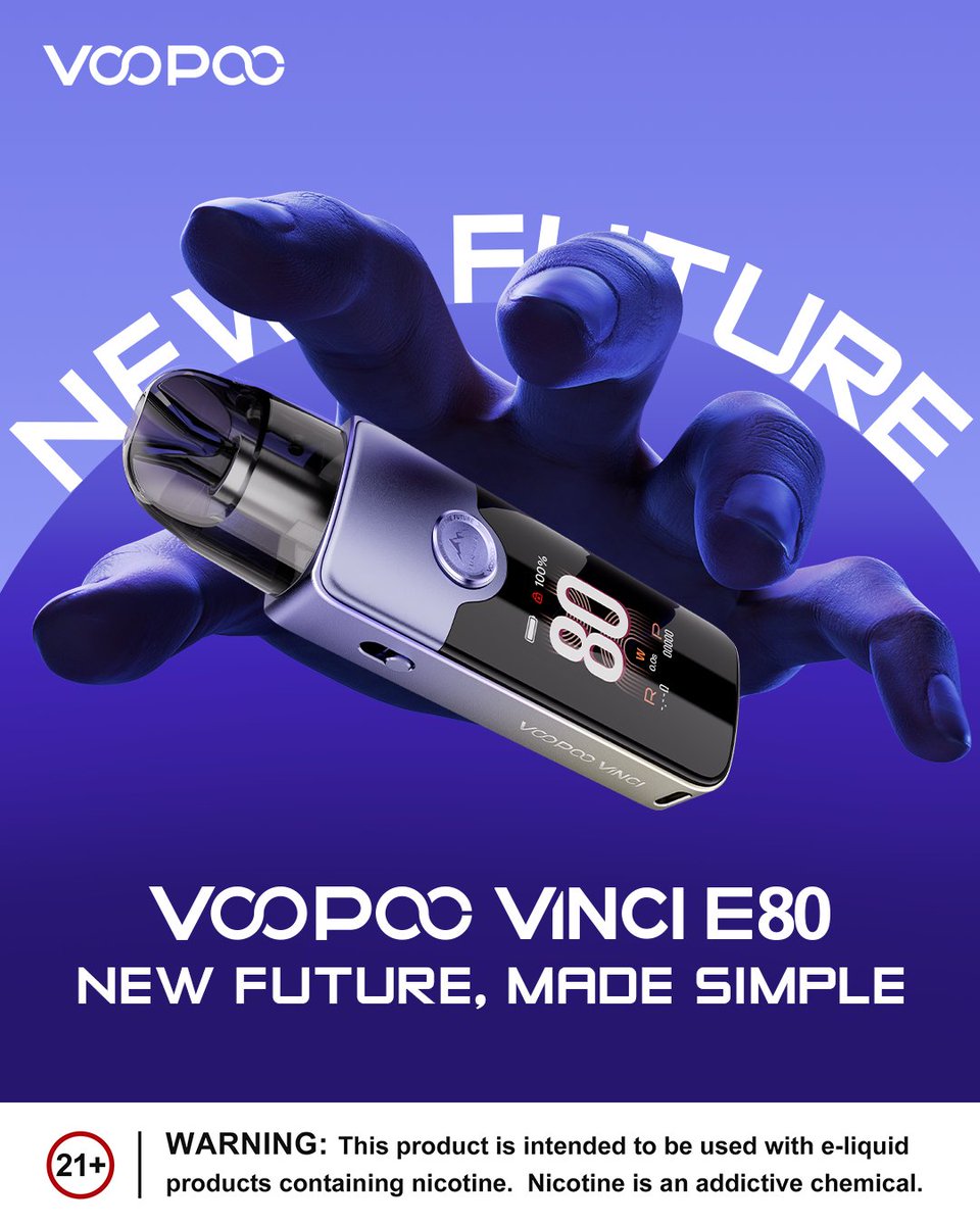 🔥 Designed to impress, built to perform. VOOPOO VINCI E80 keeps it smart with 80W of smooth power and 88.8g light weight. 🔧

#newproduct #voopoo