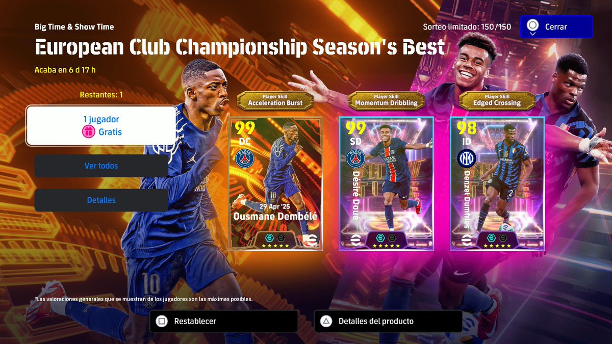 DEMEBELE BIG TIME!! 😱😱 Que locura acaban de meter en efootball!! Pero más locura es el dinero que te puede ahorra gracias a INSTANT GAMING!!

👉instant-gaming.com/es/?igr=DannyA…