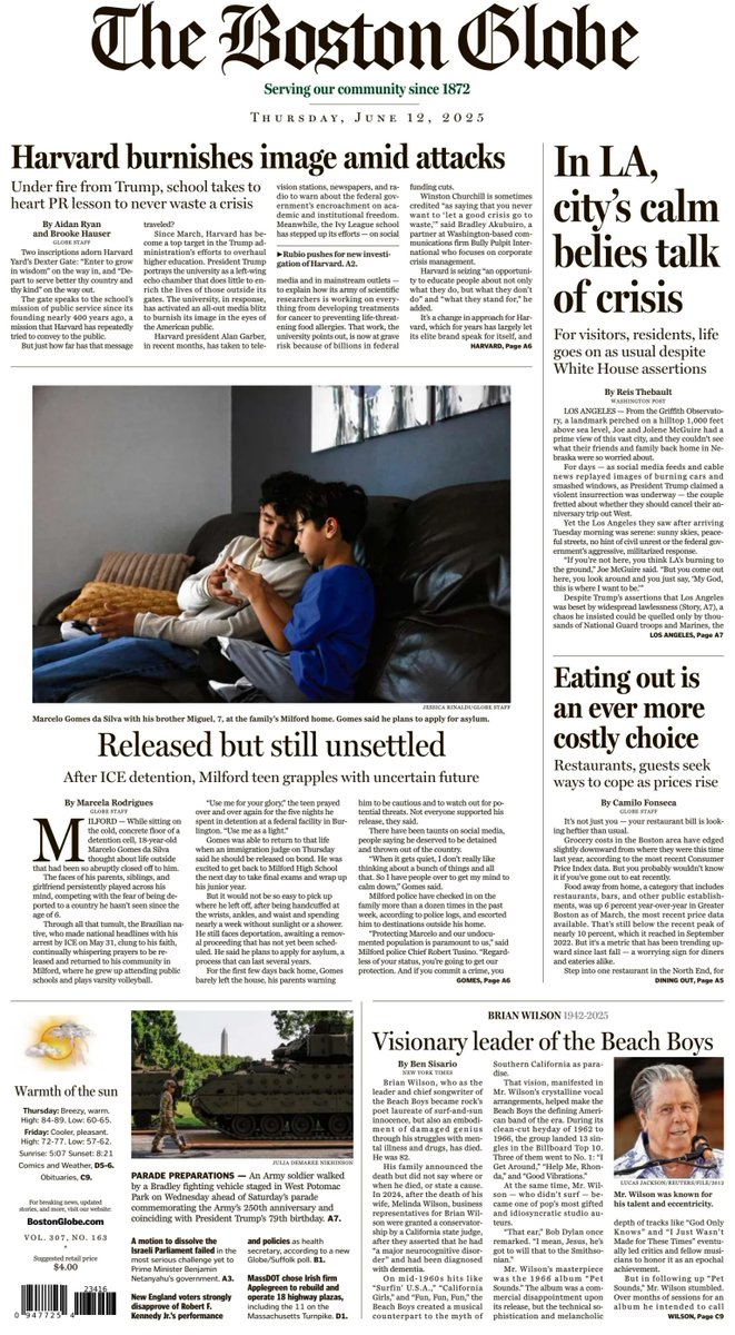 ๐ต๐๐๐๐ ๐ฟ๐๐๐๐ ๐๐๐๐๐ข ๐ฐ (@ukpapers) on Twitter photo ๐บ๐ธ Released But Still Unsettled
โซA Milford teen spent six days in ICE detention without sunlight or a shower. Life back at home isnโt what he expected
โซ<a href="/marcelanotes/">Marcela Rodrigues</a>
โซis.gd/mvtvx8
#frontpagestoday #USA <a href="/BostonGlobe/">The Boston Globe</a> ๐บ๐ธ ๐บ๐ธ Released But Still Unsettled
โซA Milford teen spent six days in ICE detention without sunlight or a shower. Life back at home isnโt what he expected
โซ<a href="/marcelanotes/">Marcela Rodrigues</a>
โซis.gd/mvtvx8
#frontpagestoday #USA <a href="/BostonGlobe/">The Boston Globe</a> ๐บ๐ธ