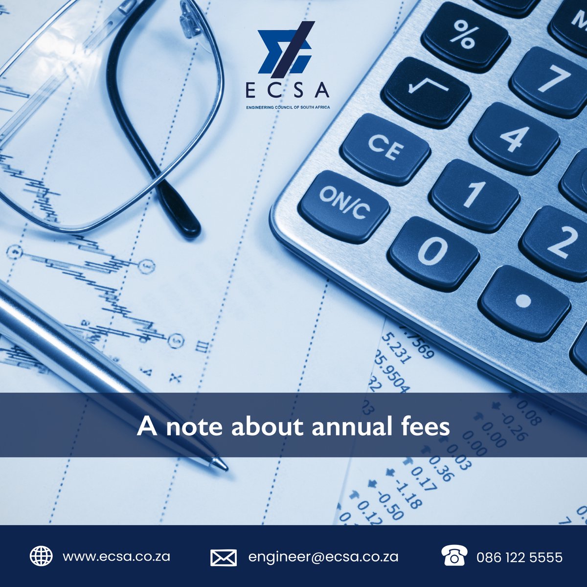 ECSA would like to confirm that any person registered in the Candidate category for more than six years is required to pay the same annual fee as a person registered in the Professional Categories of Registration. But you can still get a discounted rate if you pay your annual