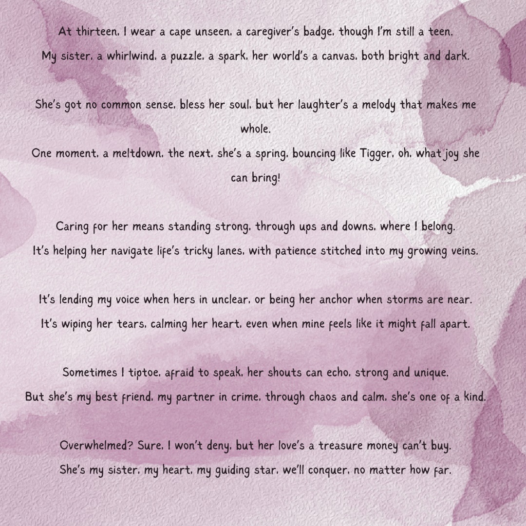 We are delighted to share another of our Young Carers poems for #CarersWeek