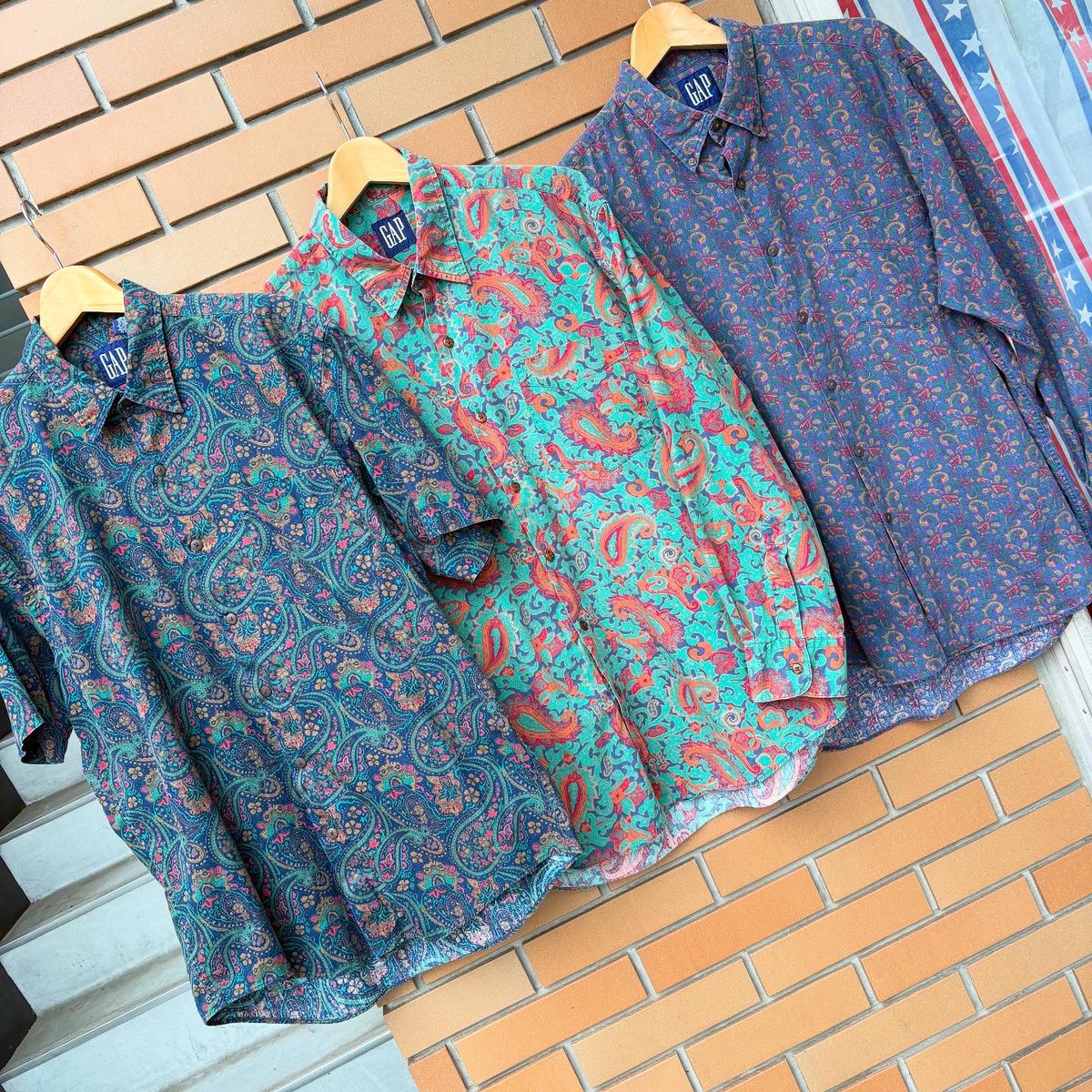 sunflower20107's tweet image. -
OLD GAP ペイズリー柄シャツ
sizeM〜L相当 6,590円
-
色柄は勿論、大き過ぎないサイズ感も良いです！
-
#OLDGAP
お問い合わせはDM、お電話にて承ります。 ※オープンから1時間は店頭販売優先となります。 #山梨 #古着屋 #山梨古着屋 #古着屋Sunflower #古着屋サンフラワー