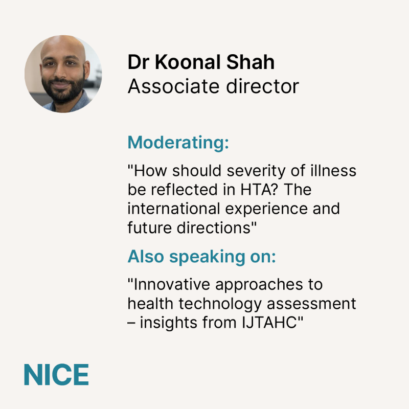 NICEComms's tweet photo. 🔍NICE colleagues will be sharing their HTA insights across multiple panels at #HTAi2025⤵️