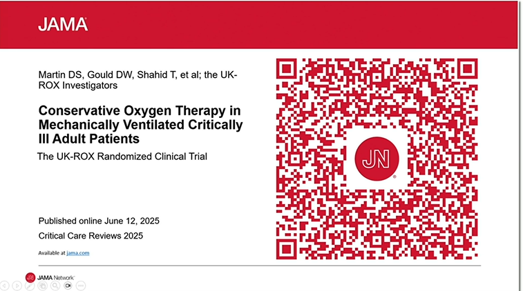 🫧The results of the UK-ROX trial are finally available!

🫁Conservative O2 therapy (88-92% SpO2) vs Usual care

🏥16500 ICU patients

💥No difference in 90-days all-cause mortality

Read the study now published in <a href="/JAMA_current/">JAMA</a> 

#CCR25 
<a href="/CritCareReviews/">Critical Care Reviews</a>