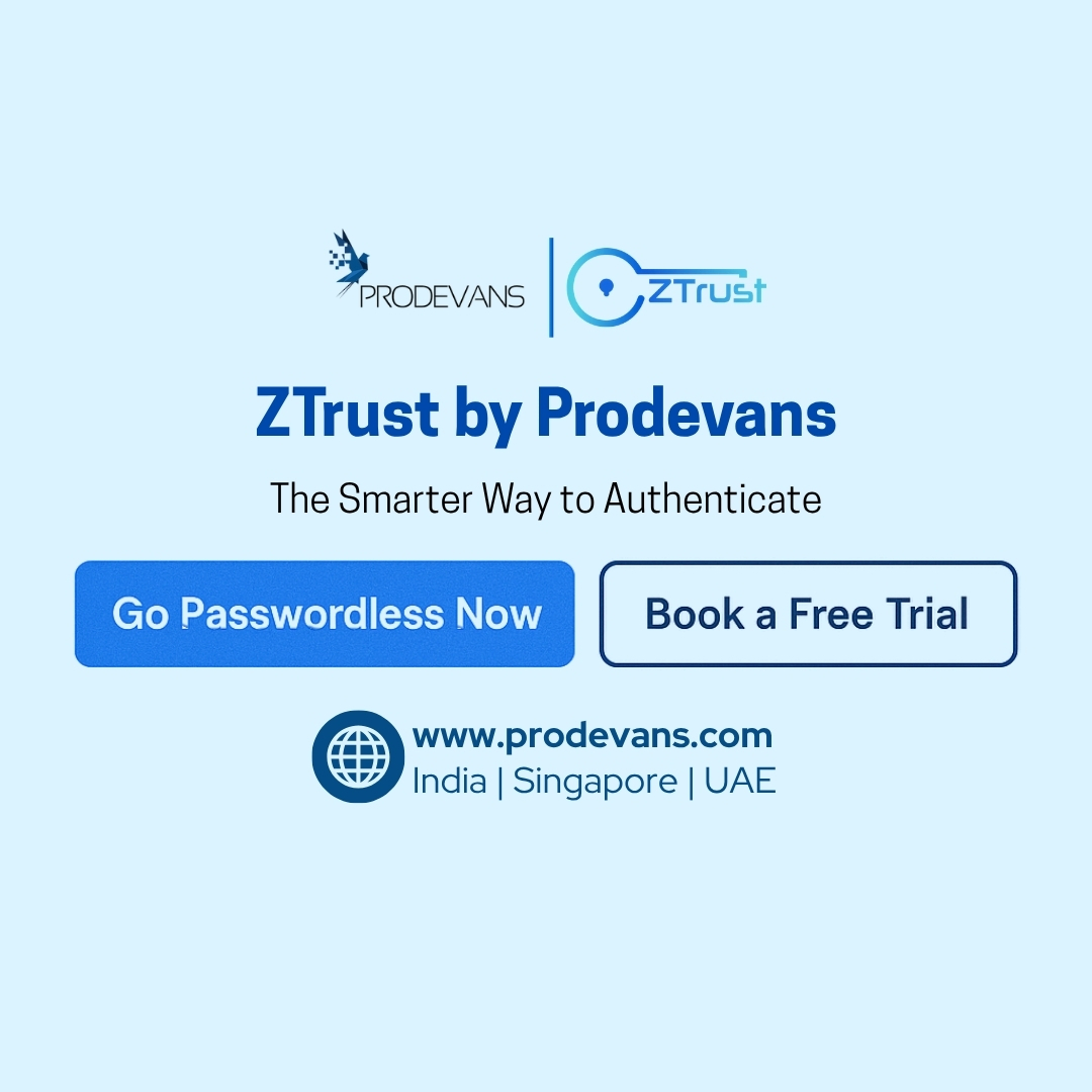 CEOProDevAns's tweet image. Say goodbye to password hassles with ZTrust by Prodevans — a smarter, faster, and more secure way to log in.

Visit:- ztrust.in

Explore more at prodevans.com 

#ZTrust #Prodevans #PasswordlessLogin #SmartAuthentication #SecureAccess #CyberSecurity