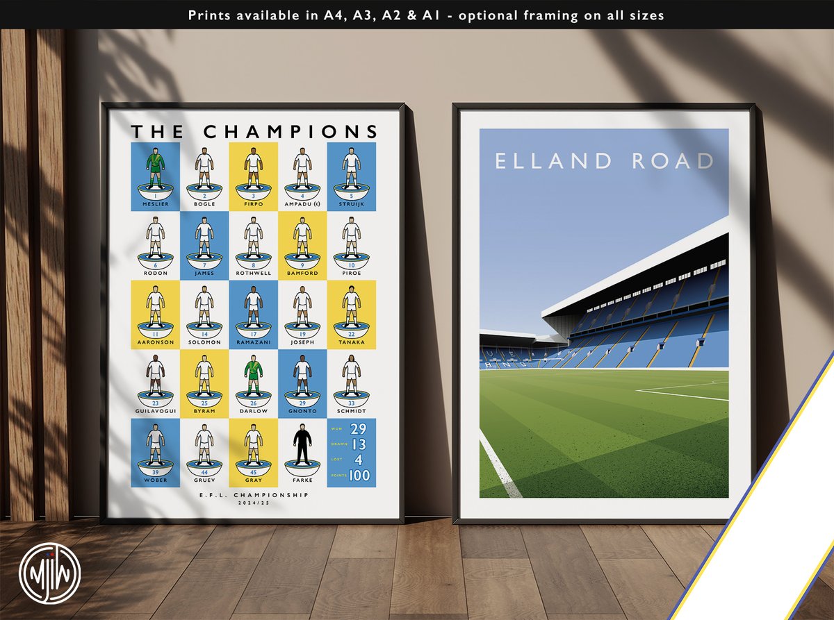matthew j i wood design (@matthewjiwood) on Twitter photo Leeds United The Champions & Elland Road
Get 10% off until midnight with the discount code:
MARCHING-ON-TOGETHER
Visit: matthewjiwood.com/subbuteo-xis/l…
Prints available in A4, A3, A2 & A1 with optional framing
#Leeds #MOT #LeedsUnited #LUFC <a href="/RITGK/">Right In The Gary Kellys</a> <a href="/24Lufc/">(C) Smiley FC</a> <a href="/leedsthat/">Leeds, That! 🏆</a> Leeds United The Champions & Elland Road
Get 10% off until midnight with the discount code:
MARCHING-ON-TOGETHER
Visit: matthewjiwood.com/subbuteo-xis/l…
Prints available in A4, A3, A2 & A1 with optional framing
#Leeds #MOT #LeedsUnited #LUFC <a href="/RITGK/">Right In The Gary Kellys</a> <a href="/24Lufc/">(C) Smiley FC</a> <a href="/leedsthat/">Leeds, That! 🏆</a>