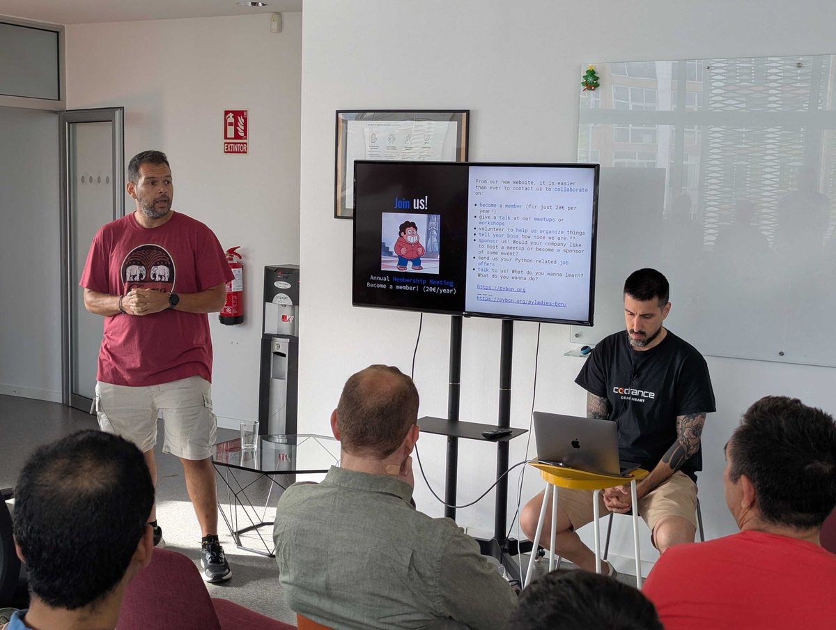 Codurance Spain (@codurance_es) on Twitter photo Felices de recibir una vez más a la gente de <a href="/PyBCN/">Python Barcelona</a> en nuestra casa. Nos llena de satisfacción recibiros y dar soporte en vuestras iniciativas. Hasta la próxima pythoneros/as! 🐍 Felices de recibir una vez más a la gente de <a href="/PyBCN/">Python Barcelona</a> en nuestra casa. Nos llena de satisfacción recibiros y dar soporte en vuestras iniciativas. Hasta la próxima pythoneros/as! 🐍