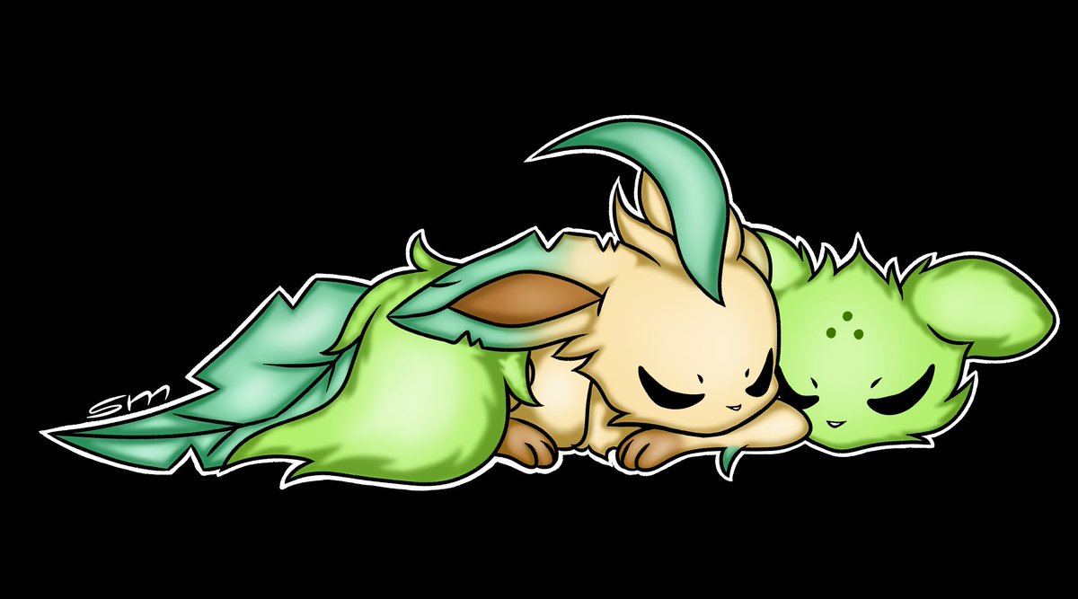 Leafeon and Saint. Eep together 

#pokemon #eeveelution #rainworld
