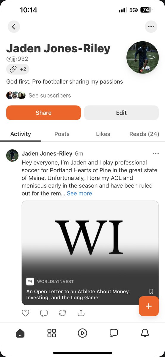 Follow me on Substack!! 

Will be sharing my other passions here (not as much soccer).