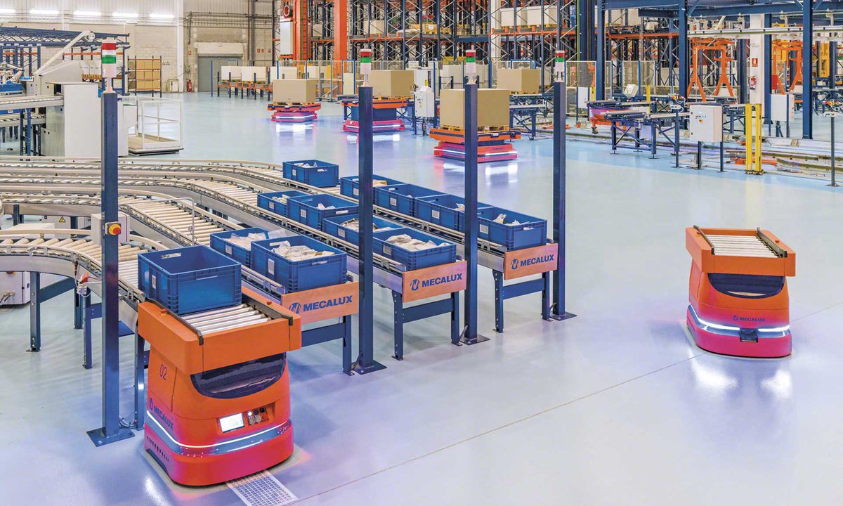 [Logistics Blog 🔎]  AMR warehouse: AMRs are machines capable of moving around a facility without following a predefined path. They transport goods from one point to another independently — without operator supervision — and navigate... #interlakemecalux ow.ly/SoiF106bGxS