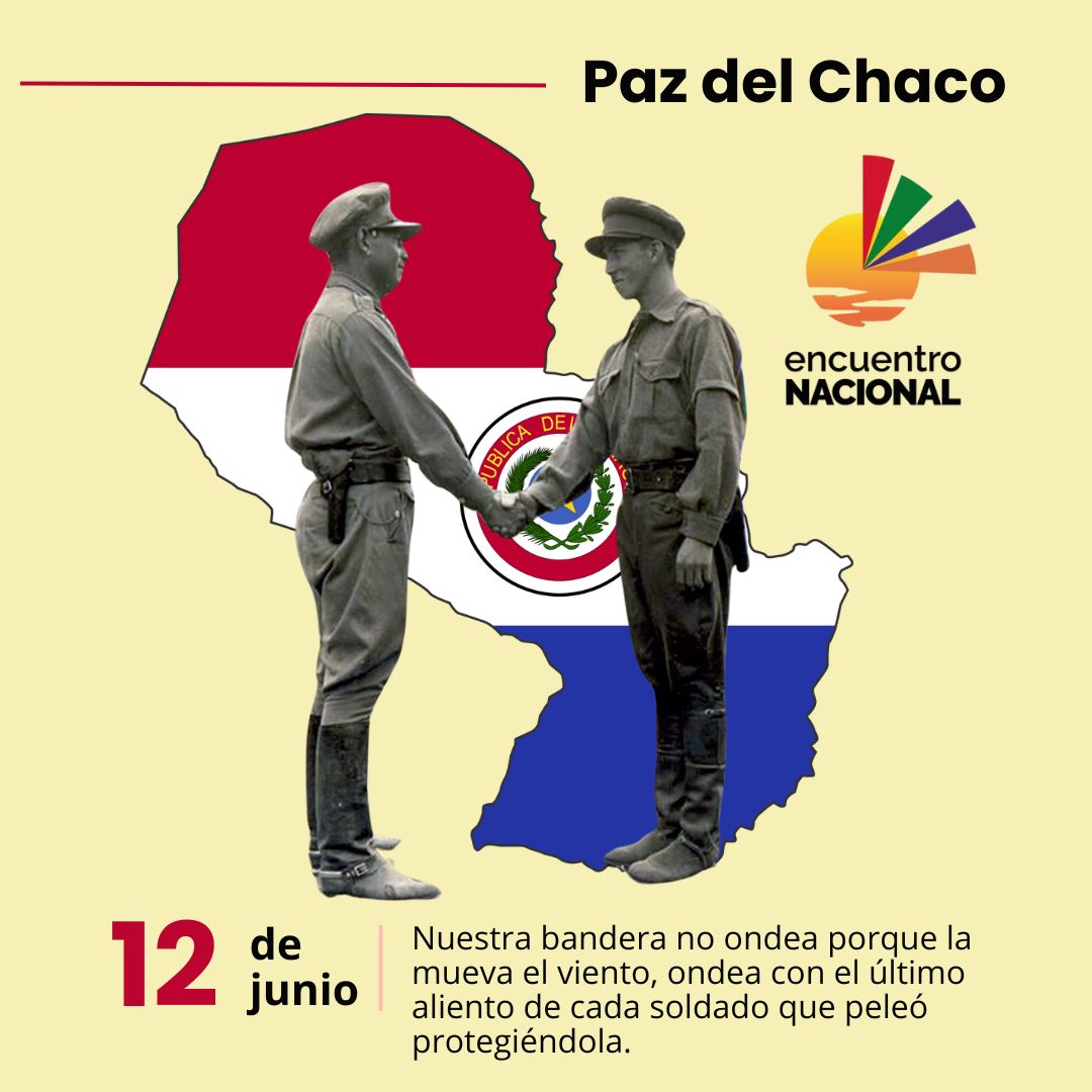 🇵🇾Hoy recordamos con respeto y gratitud el 12 de junio de 1935, cuando Paraguay y Bolivia pusieron fin a la Guerra del Chaco.
Rendimos homenaje a quienes defendieron nuestra soberanía y a todos los que hoy trabajan por un Paraguay en paz, con justicia social y sin exclusión.