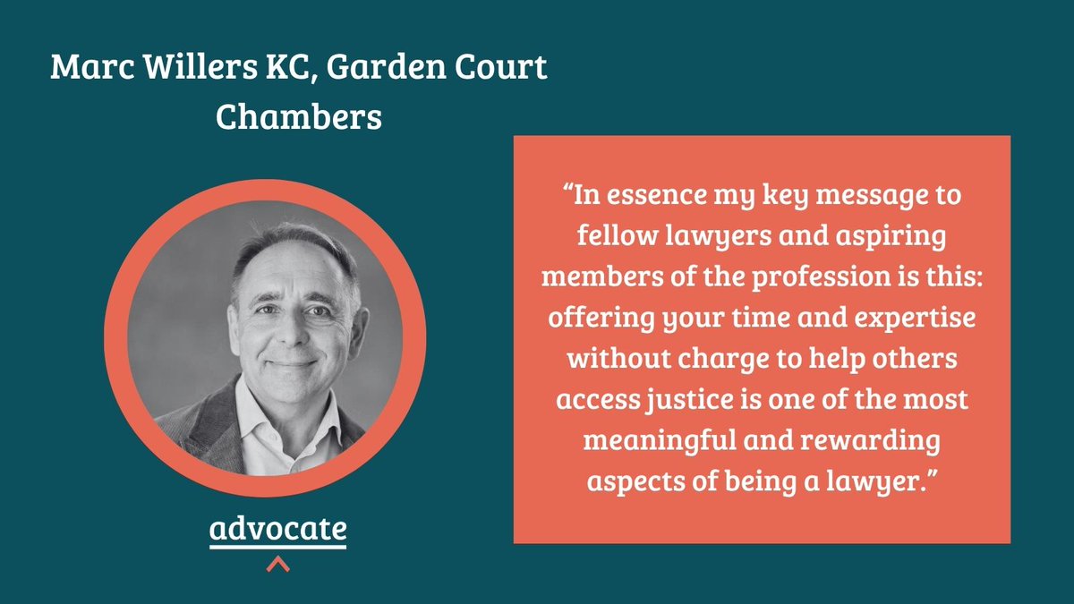 Advocate (@weareadvocate) on Twitter photo 🔎 Barrister story:
Marc Willers KC (<a href="/gardencourtlaw/">Garden Court Chambers</a>) was highly commended for the 2025 Pro Bono KC of the Year Award. From landmark planning to climate justice cases, Marc has made pro bono work a central part of his practice.
Read on: bit.ly/MarcWillersKC
#WeDoProBono 🔎 Barrister story:
Marc Willers KC (<a href="/gardencourtlaw/">Garden Court Chambers</a>) was highly commended for the 2025 Pro Bono KC of the Year Award. From landmark planning to climate justice cases, Marc has made pro bono work a central part of his practice.
Read on: bit.ly/MarcWillersKC
#WeDoProBono