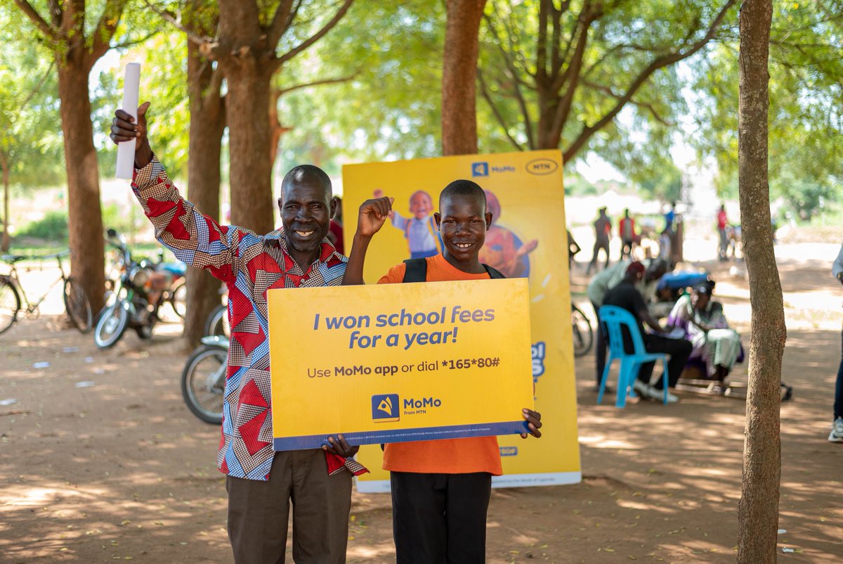 Today we are celebrating Vincent Okech Onobgiu in Pakwach, Wadelai. 

He paid school fees with MoMo and is walking away with a whole year’s fees fully paid. 

Dial *165*80# or use the MoMo App. You could be next. #WinSchoolFeesWithMoMo