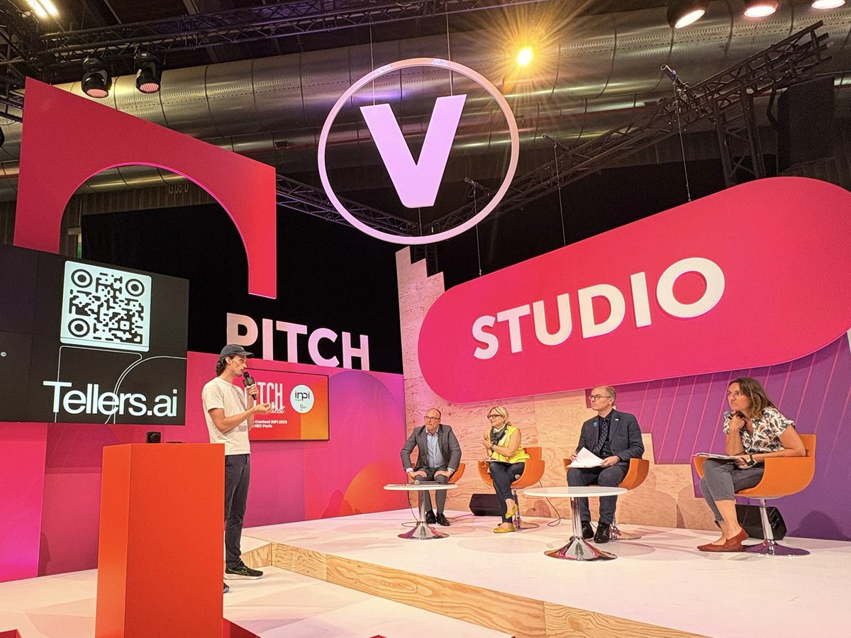 INPIFrance's tweet photo. #vivatech #PitchContest
C'est parti pour Tellers, 4ème start-up a pitcher devant le jury.
Avec cette start-up, c'est un jeu d'enfants de transformer du texte en vidéos engageantes ! https://t.co/jGdcxQn4IJ