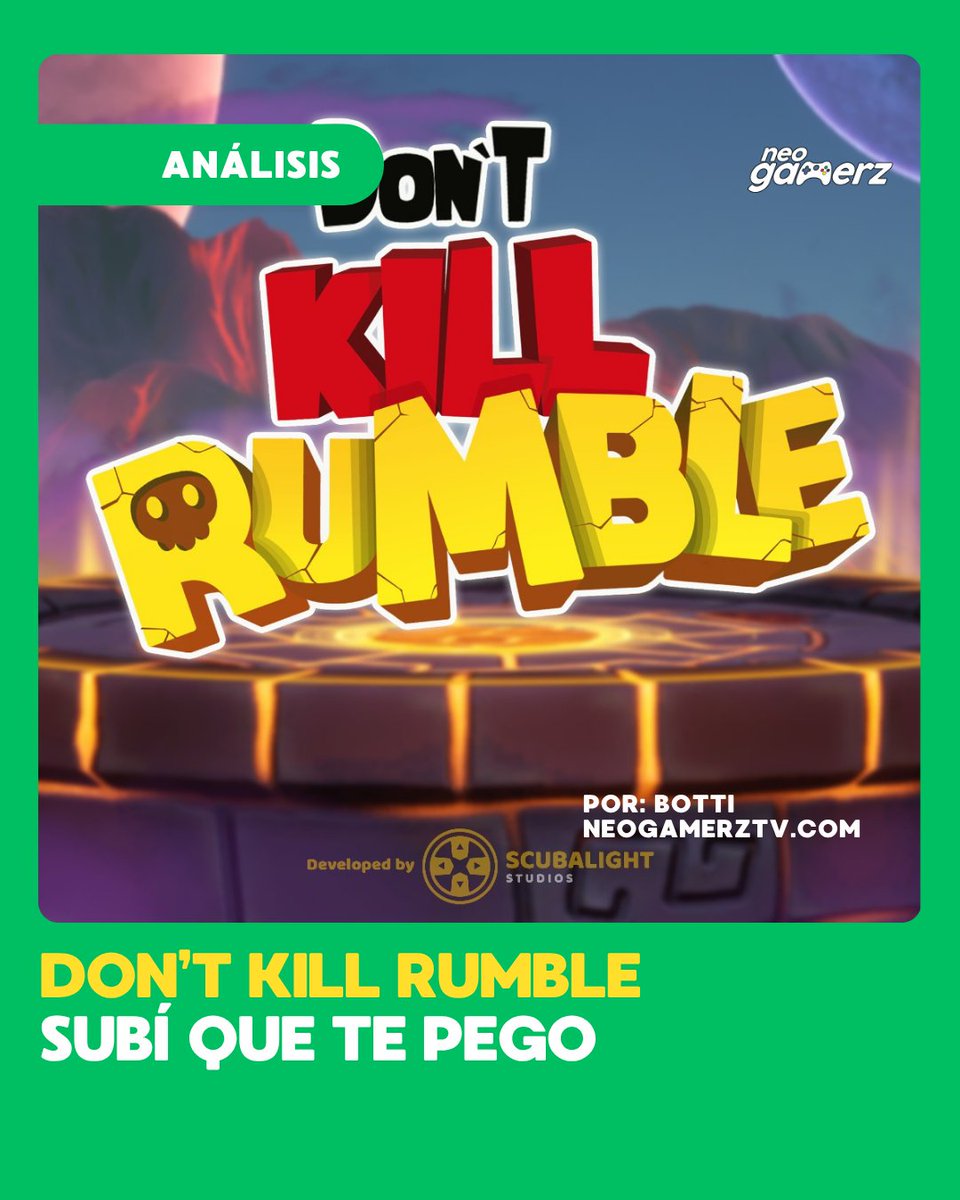Neogamerz (@neogamerztv) on Twitter photo Hoy les tremos de la mano de <a href="/nahue_botti/">Nahue Botti ⭐⭐⭐</a> el análisis de la demo de Don't Kill Rumble, el último juego de <a href="/scubalight/">Don't Kill Rumble demo Available on #SteamNextFest</a>. Ideal para que pruebes este finde largo con tus amigues (si tenés, que se yo).
neogamerztv.com/analisis/subi-… Hoy les tremos de la mano de <a href="/nahue_botti/">Nahue Botti ⭐⭐⭐</a> el análisis de la demo de Don't Kill Rumble, el último juego de <a href="/scubalight/">Don't Kill Rumble demo Available on #SteamNextFest</a>. Ideal para que pruebes este finde largo con tus amigues (si tenés, que se yo).
neogamerztv.com/analisis/subi-…