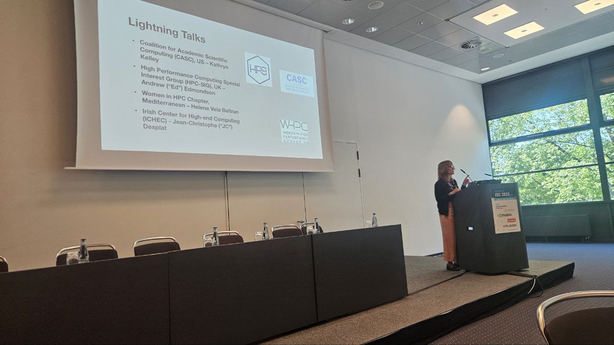 DO IT NOW (@doitnow_tech) on Twitter photo Helena Vela, Do IT Now Computational Scientist, presented the @MAR_WHPC Chapter of <a href="/women_in_hpc/">Women in HPC</a> during the Lightning Talks session at #ISC25 Hamburg
➡️ bsc.es/mar_whpc
#ISChpc #ConnectingTheDots
#DoITNowHPCservices #DoITNowGroup Helena Vela, Do IT Now Computational Scientist, presented the @MAR_WHPC Chapter of <a href="/women_in_hpc/">Women in HPC</a> during the Lightning Talks session at #ISC25 Hamburg
➡️ bsc.es/mar_whpc
#ISChpc #ConnectingTheDots
#DoITNowHPCservices #DoITNowGroup