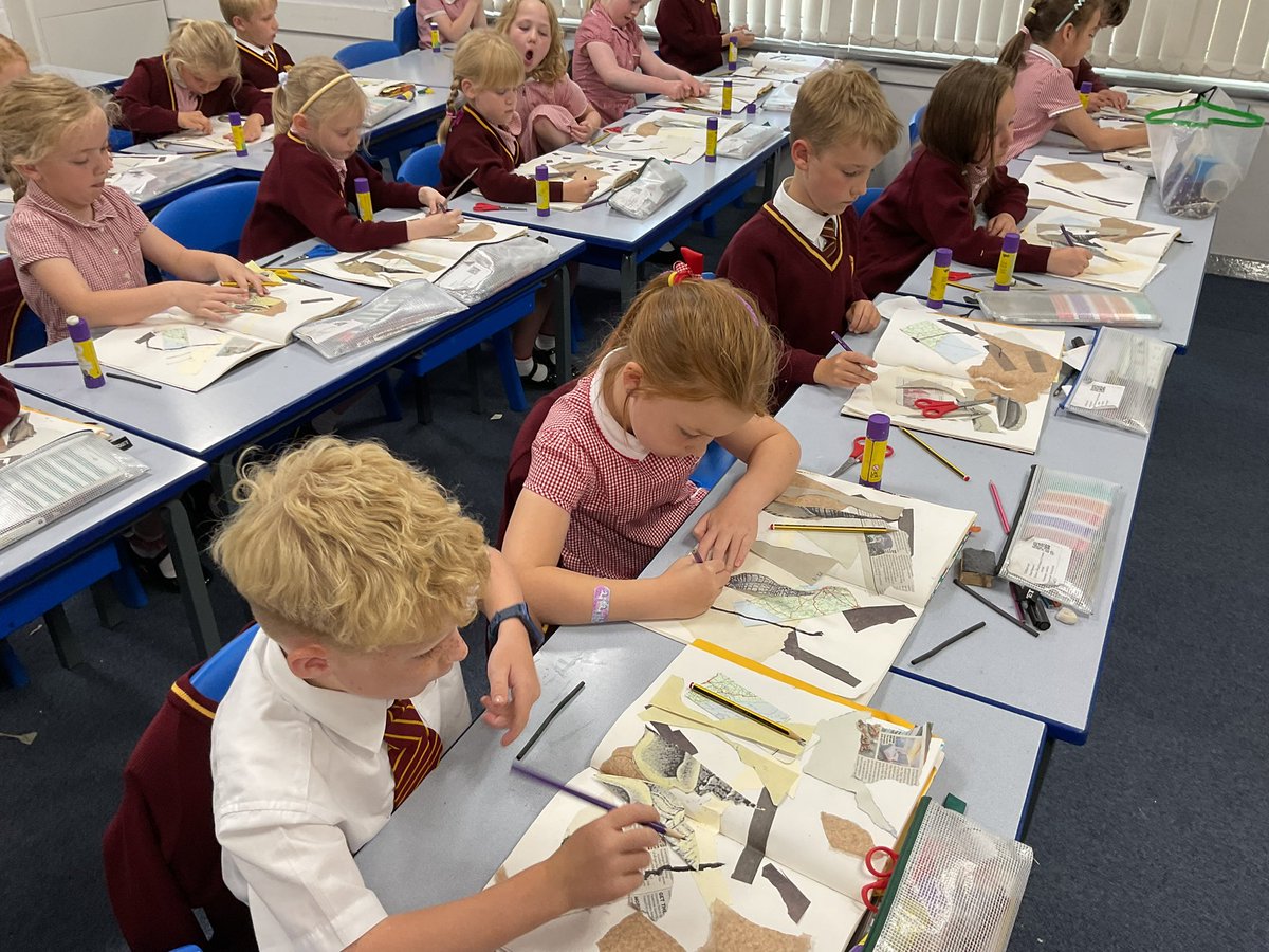 PDA_Y2's tweet image. Our fantastic shell collages in the style of the great French artist George Braque, who created Cubism with Pablo Picasso. #pdaart