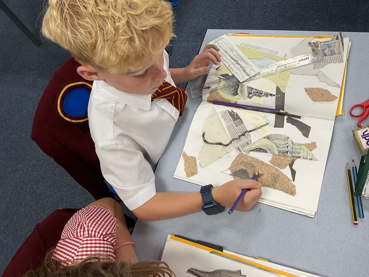 PDA_Y2's tweet image. Our fantastic shell collages in the style of the great French artist George Braque, who created Cubism with Pablo Picasso. #pdaart