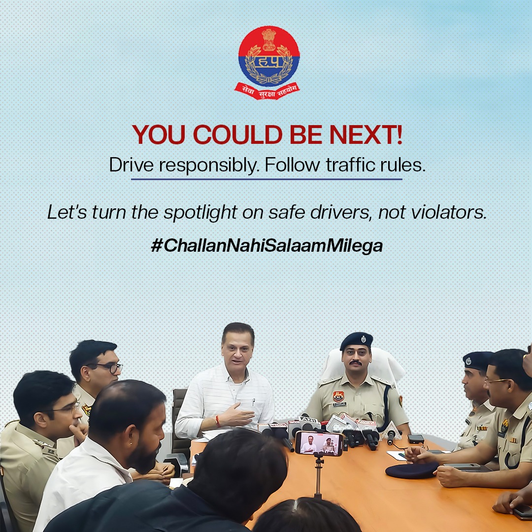 Dr. Rajesh Mohan, IPS (@rajeshmohan102) on Twitter photo ๐ฆ Drive Right & Shine Bright! ๐
Today, we recognized our #TrafficHeroes โ citizens who follow traffic rules and inspire others to do the same.
Their discipline makes our roads safer. <a href="/MORTHIndia/">MORTHINDIA</a> <a href="/TrafficGGM/">Gurugram Traffic Police</a>
#Gurugram #ChallanNahiSalamMilega #police ๐ฆ Drive Right & Shine Bright! ๐
Today, we recognized our #TrafficHeroes โ citizens who follow traffic rules and inspire others to do the same.
Their discipline makes our roads safer. <a href="/MORTHIndia/">MORTHINDIA</a> <a href="/TrafficGGM/">Gurugram Traffic Police</a>
#Gurugram #ChallanNahiSalamMilega #police