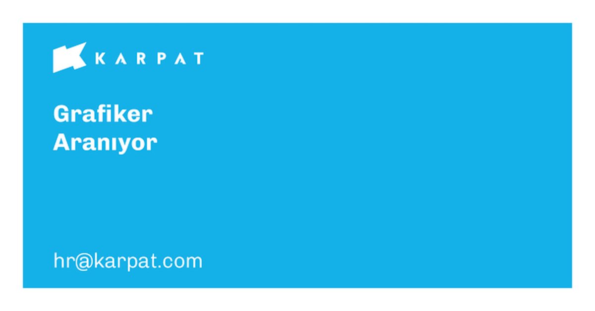 [İş İlanı] <a href="/karpatistanbul/">K A R P A T</a> Grafiker Arıyor!
bigumigu.com/is-ilani/karpa…